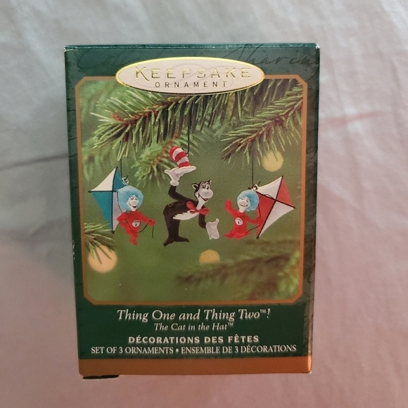 Hallmark Keepsake Minature "Thing One and Thing Two" The Cat in the Hat Ornament - Picture 1 of 7